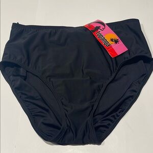 🎉T.H.E. Topanga NWT Women's Black Swim high waisted Bottom
